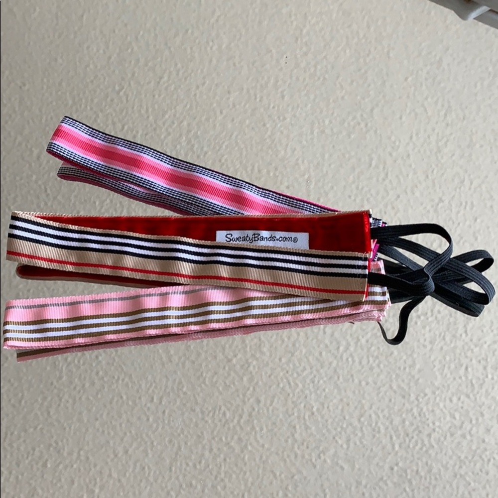 Three Pack of Striped Sweaty Bands